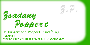 zsadany poppert business card